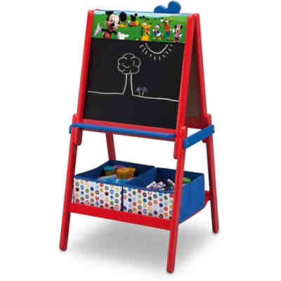 Schreib- und Magnet- Standtafel mit Aufbewahrung, Mickey Mouse