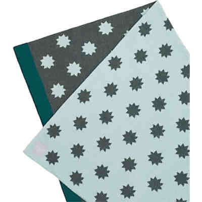 Spiel- und Kuscheldecke Little Chums Stars, gestrickt, 75x100 cm, light mint 2