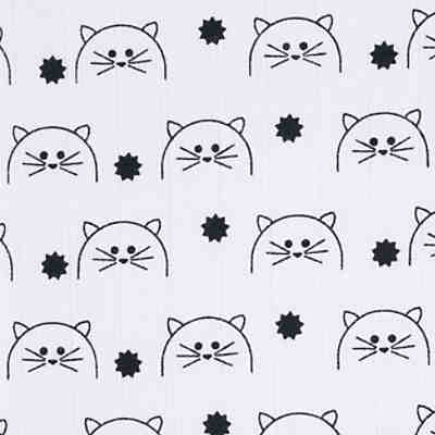 Mulltücher XL, 2er Set, 120x120 cm, Little Chums Cat schwarz 2