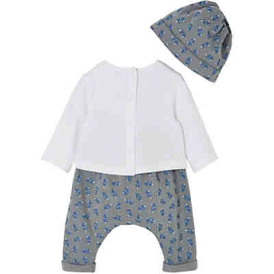 Baby Set Langarmshirt + Sweathose + Jerseymütze für Jungen 2