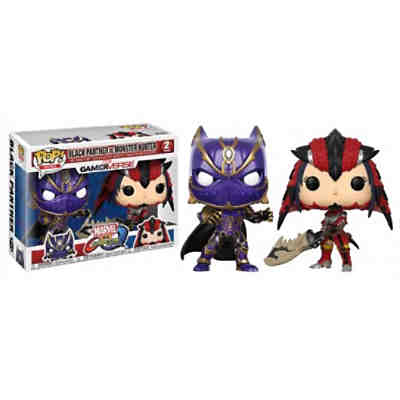 Funko POP! Capcom/Marvel Sammelfigur: Black Pan. vs. Mon. Hunter 2PK