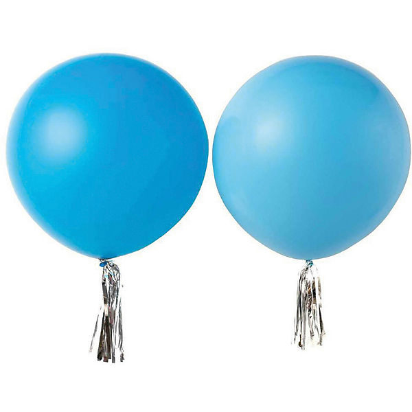 Maxiballon blau/hellblau, 2 Stück