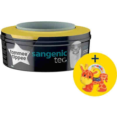 sangenic tec Windeltwister Einzel-Nachfüllkassette, Zitrus inkl. GRATIS Rassel Arche Noah, Giraffe