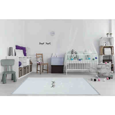 Kinderteppich, LOVE YOU SLEEPING EYES mint/weiß, 140 x 190 cm 2