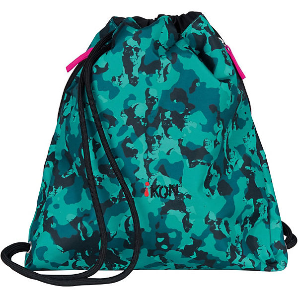 iKON Sportbeutel Cinch Bag Skull Turquoise