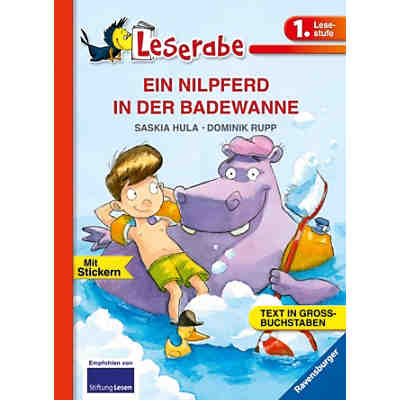 Leserabe: Ein Nilpferd in der Badewanne, 1. Lesestufe