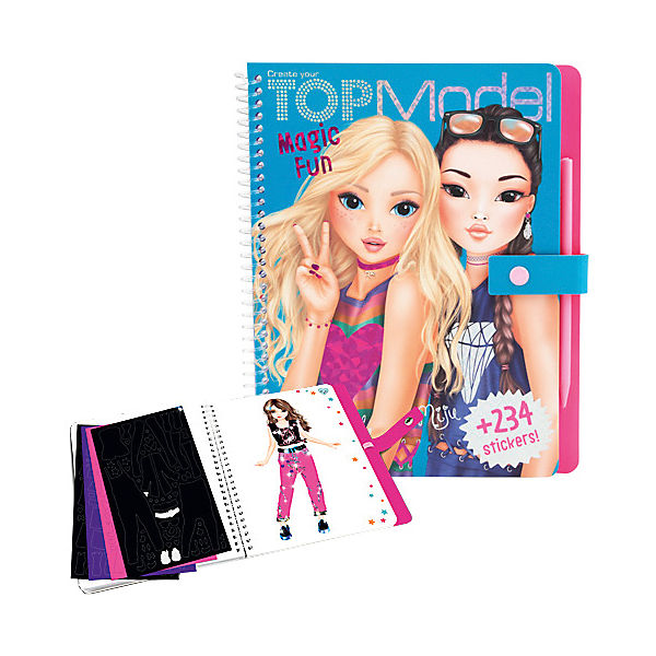 TOPModel Magic Fun Malbuch, mit Stickern