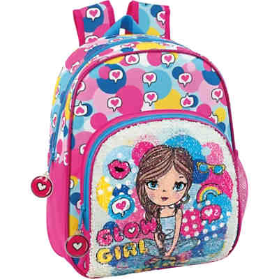 Kinderrucksack glowlab Kids Glow Girl Sequins mit Streichpailletten