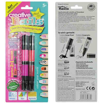 Creative Nails Lackstift, 4er Set, Text
Karmesinrot + Dunkelrot
Tiefrosa + Violett 2