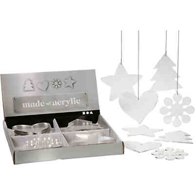 Anhänger aus Acryl, Großpackung, H 7-8,5 cm, Stärke: 2 mm, 40 Stück 2