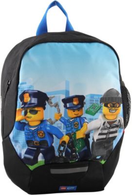 Kinderrucksack Backpack LEGO CITY Police Chopper hellblau