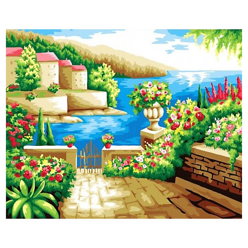 Алмазная мозаика Color KIT "Средиземноморский пейзаж", 40х50 см от Color KIT