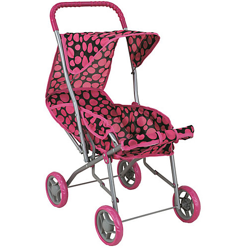 Коляска для кукол Buggy Boom Mixy, черно-розовая от Buggy Boom