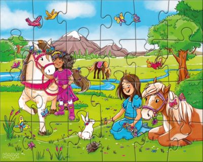 Neu Haba Puzzleset 3 x 24 Teile Pferdefreundinnen 10014943 