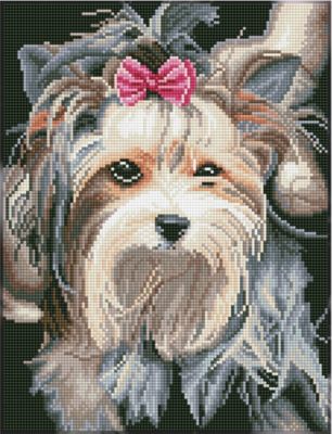 Алмазная мозаика Фрея "Йоркширский терьер",32х42 см