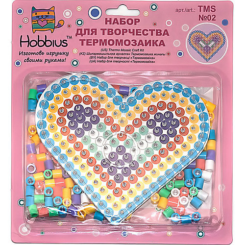 Термомозаика Hobbius № 2 "Сердце", 240 бусин от Hobbius