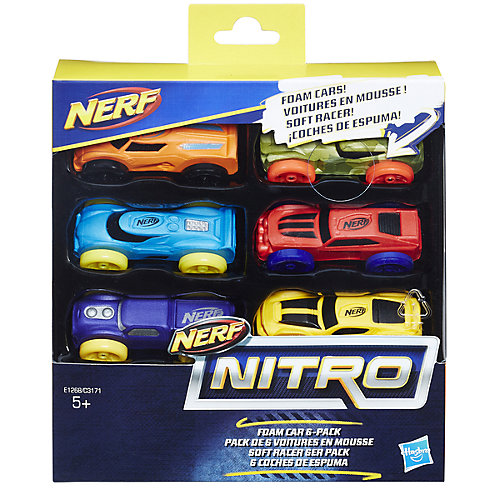 Набор машинок Nerf Nitro вариант 3, 6 штук от Hasbro