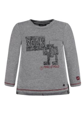 Langarmshirt grau Gr. 98 Jungen Kleinkinder