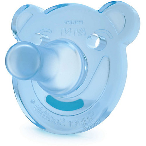 Пустышка Philips Aventс щитком силиконовая, с 3 мес., 2 шт., синий/зелёный от PHILIPS AVENT