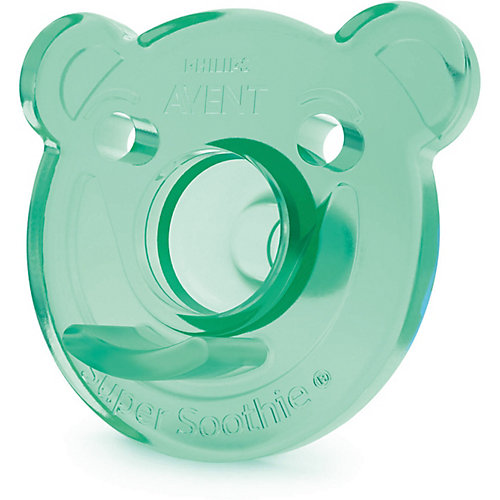 Пустышка Philips Aventс щитком силиконовая, с 3 мес., 2 шт., синий/зелёный от PHILIPS AVENT