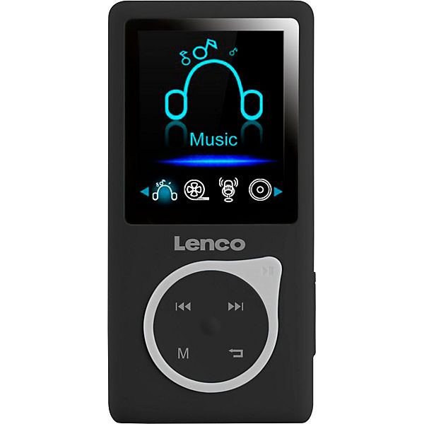 Xemio-668 Schwarz - MP3-/MP4-Player mit 8GB Speicher, Farbdisplay und integriertem Akku