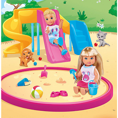 Игровой набор с куклами Simba "Steffi Love" Весёлая прогулка Штеффи, Еви, Тимми с питомцами от Simba
