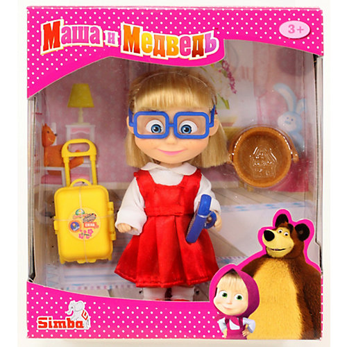 Мини-кукла Simba "Маша и Медведь" Даша с чемоданчиком, корзинкой и телефоном, 12 см от Simba