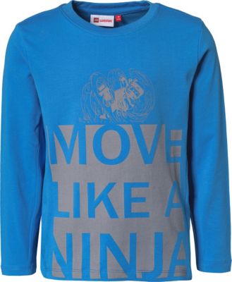 Langarmshirt NINJAGO blau Gr. 128 Jungen Kinder