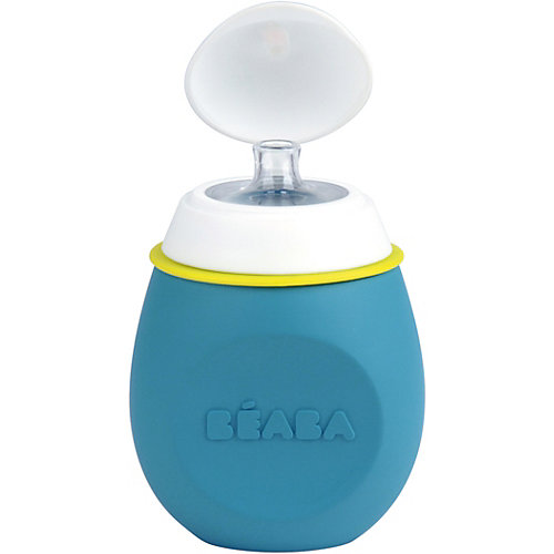 Поильник из силикона Beaba Babysqueez' 180 мл, голубой - голубой от BÉABA