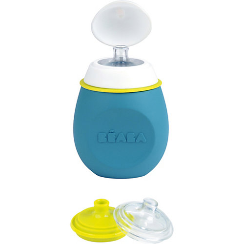 Поильник из силикона Beaba Babysqueez' 180 мл, голубой - голубой от BÉABA