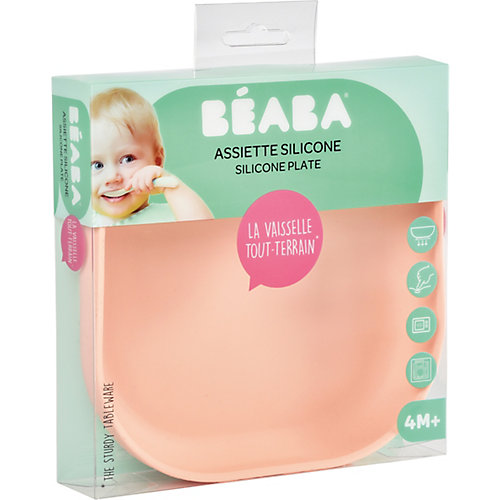 Тарелка из силикона Beaba Silicone suction plate, розовый - розовый от BÉABA
