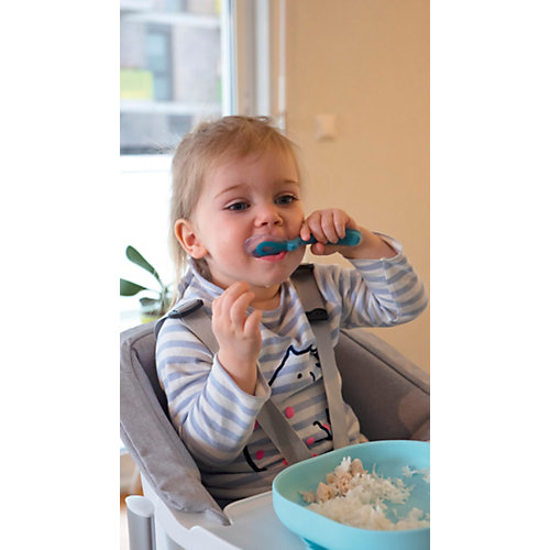 Тарелка из силикона Beaba Silicone suction plate, голубой - голубой от BÉABA