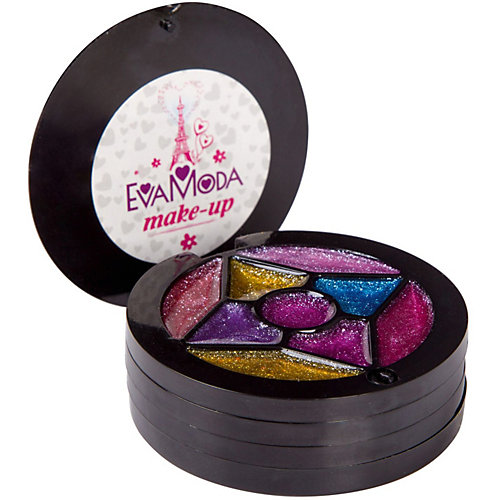 Детская декоративная косметика Bondibon Eva Moda Косметичка круглая с зеркальцем, черная от Bondibon