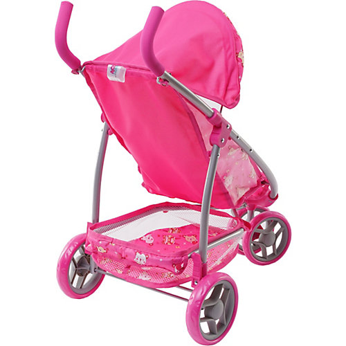 Коляска для кукол Buggy Boom Nadin 2 в 1, розовая/мишки от Buggy Boom