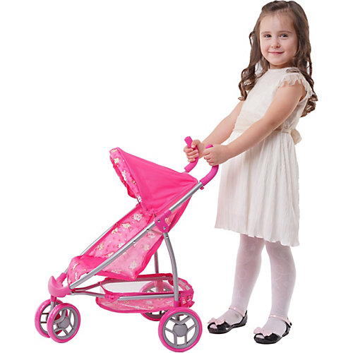 Коляска для кукол Buggy Boom Nadin 2 в 1, розовая/мишки от Buggy Boom