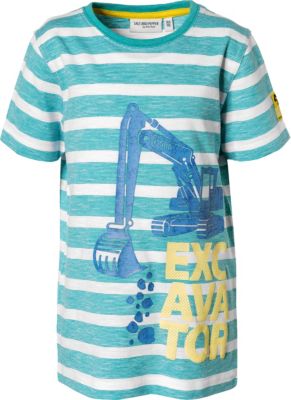 T-Shirt , Bagger gr�n Gr. 116/122 Jungen Kinder