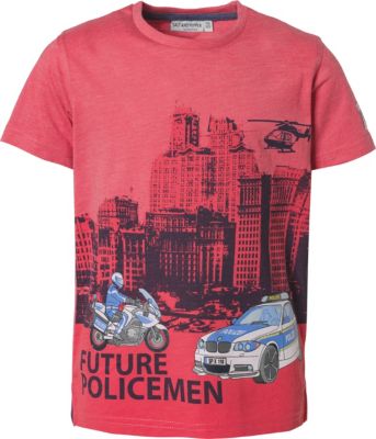 T-Shirt , Polizei orange Gr. 104/110 Jungen Kleinkinder