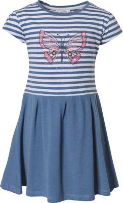 Kinder Jerseykleid mit Pailletten, Schmetterling blau Gr. 92/98 Mdchen Kleinkinder