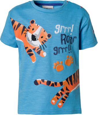 Baby T-Shirt , Tiger blau Gr. 74 Jungen Baby