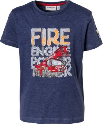 T-Shirt , Feuerwehr dunkelblau Gr. 116/122 Jungen Kinder