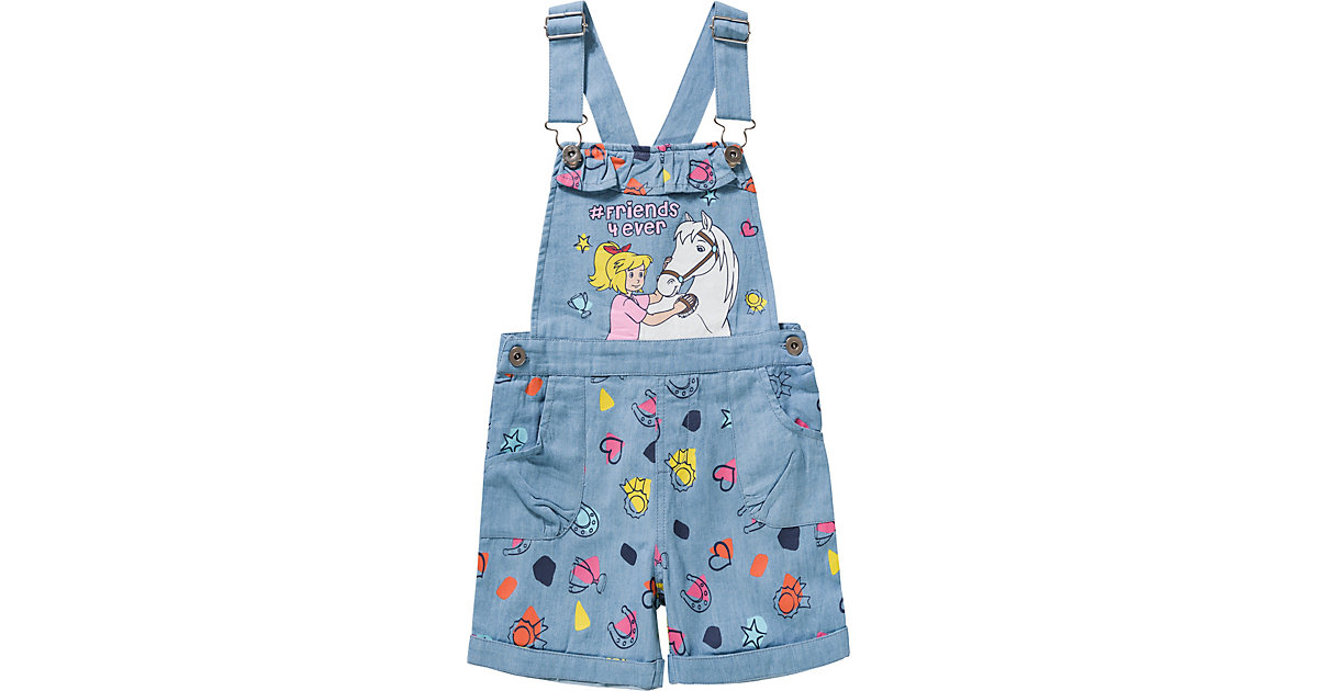 Bibi Tina · Bibi und Tina Kinder Jeans-Latzhose mit Rüsche Gr. 116/122 Mädchen Kinder Bibi Tina · Bibi und Tina Kinder Jeans-Latzhose mit Rüsche Gr. 116/122 Mädchen Kinder