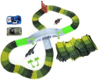 Magic Traxx Dino-Park mit Brücke 373-teilig, Mega Set 2