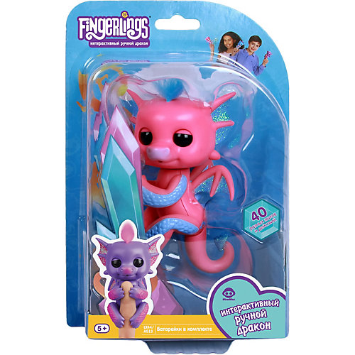 Интерактивный дракон WowWee Fingerlings Сенди, 12 см от WowWee