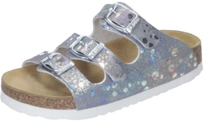 Pantoletten F�r M�dchen silber Gr. 30 Damen Kinder