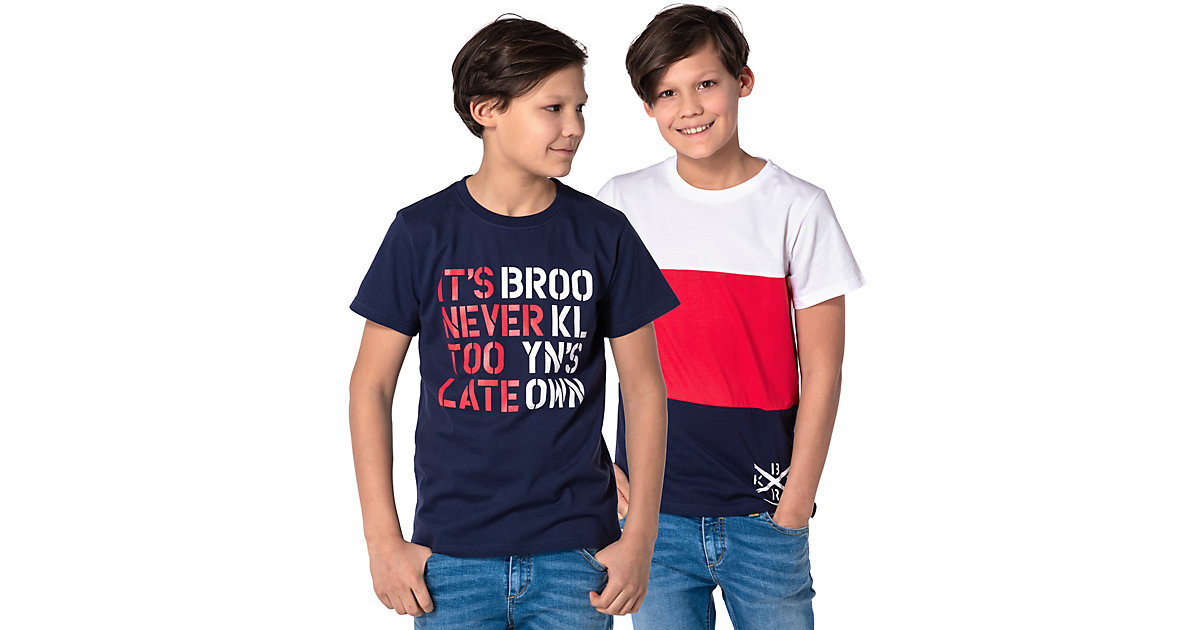 T-Shirts Doppelpack von Brooklyn´s Own by Rocawear dunkelblau Gr. 140/146 Jungen Kinder