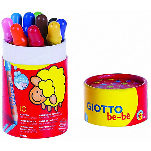 Набор цветных карандашей Giotto be-be "Super Largepencils", в пенале-тубусе от Giotto