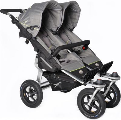 Zwillings- & Geschwisterwagen Twin adventure 2, quiet shade hellgrau