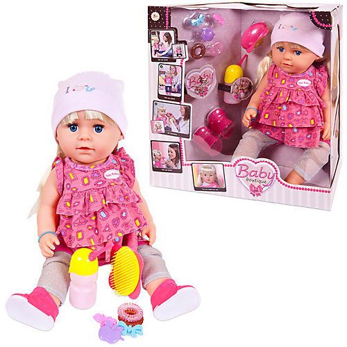 Интерактивная кукла ABtoys "Baby Boutique" пьёт и писает, 45 см с аксессуарами от ABtoys
