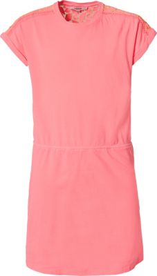 Kinder Jerseykleid mit Lochstickerei hellorange Gr. 176 Mdchen Kinder