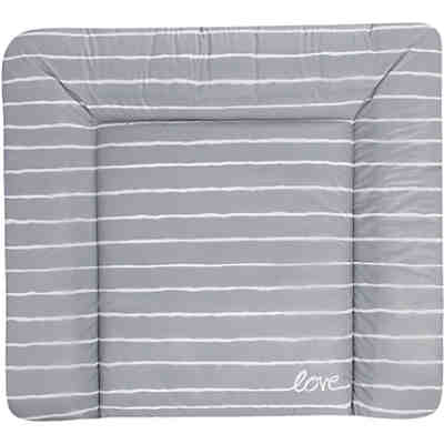 Wickelauflage Softy, Grey Stripes, 75 x 85 cm